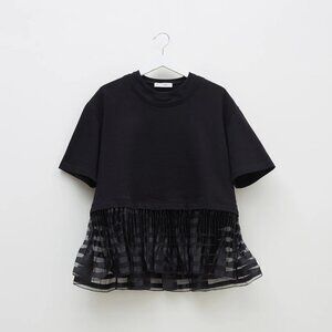 jw anderson cropped sweat top with pleated hem
